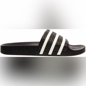 Black and White Slide Sandals